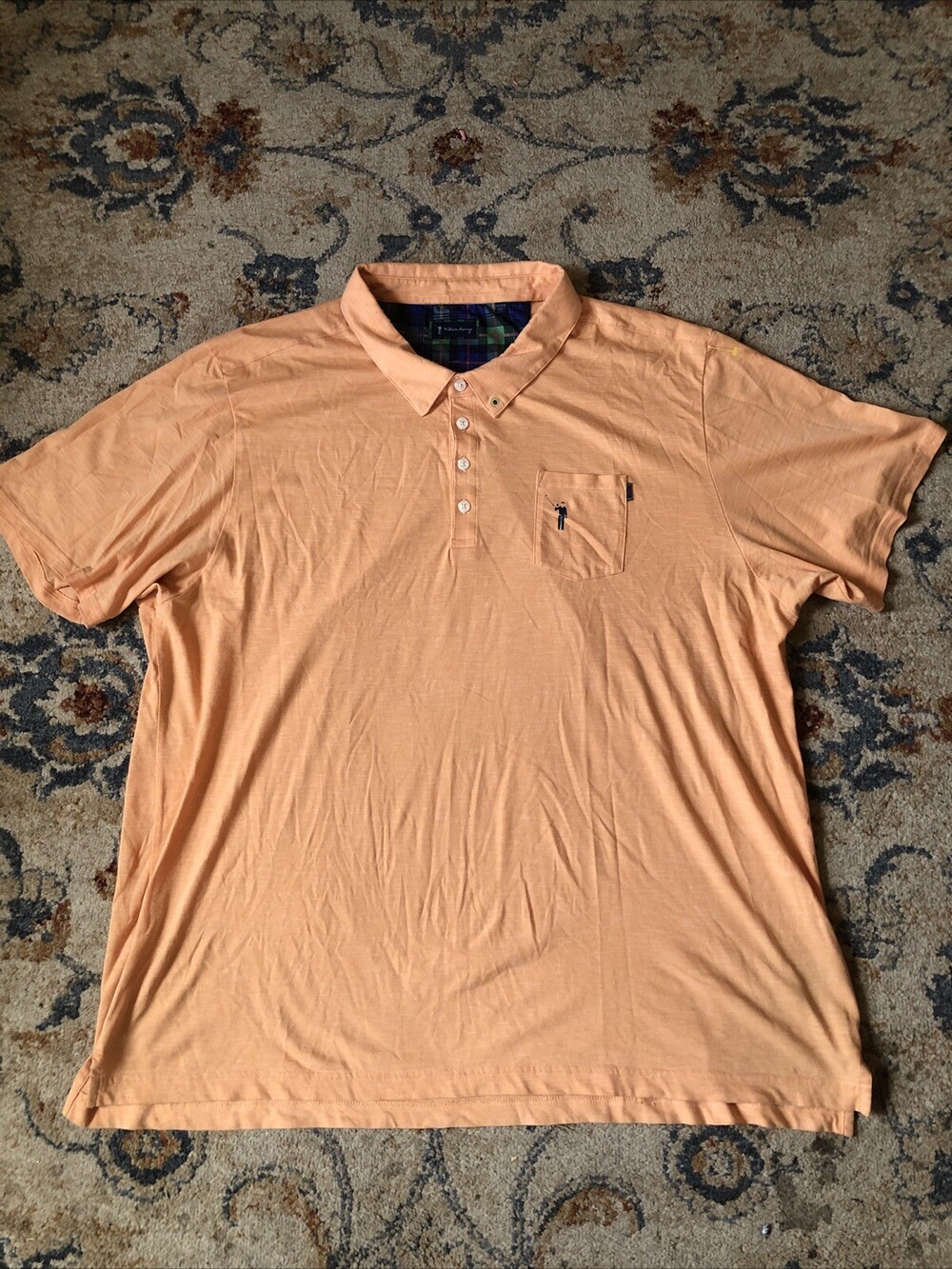 William Murray Men's 3XL Orange Short Sleeve Golf Polo Shirt